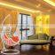 iron frame with wicker swing chair, rattan swing chair ,swing hanging chair
