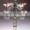 Beautiful 8 crystal candle holder as glass candle holder for wedding centerpiece
