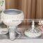 Silver ceramic vase with diamond