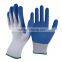 Nmsafety 10 gauge liner blue latex coated abrasion resistant latex working gloves