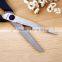 Newest fashional colorful style students office stainless steel blade rubber and plastic scissors