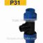TY High quality PP compression fittings MALE TEE eco-friendly Cheap Price Full Size factory price list discount