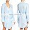 Womens Cotton Jersey Robe for Women Fashion Long Sleeve Plain Dyed Sleepwear Pajamas