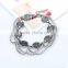 Belly dance women silver chain anklet with antique coin SP6052