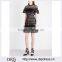 Customized Lady Apparel High Neck Sleeveless Guipure-lace Mini Dress(DQM001D)