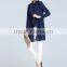new arrival navy fashion ladies long shirt designs customized