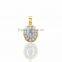 Two Tone Plated religious Mother Mary pendant
