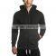 wholesale muscle fit zip up hoodies polar fleece gym jacket hoodies men