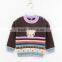Cartoon knitting patterns for kids sweater baby girl kitted pullover