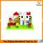 Colorful Plastic Square Plastic Cartoon Blocks Building for Childrens