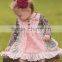 wholesale cute children boutique dress for fall little gril red ruffle dress