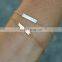 Stamped Friendship Bracelet Tiny and ultra thin minimalist personalized bracelets