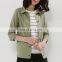 Casual Wear Oversize Military Shirt Women Blazer Jacket