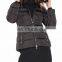 black fur trimmed parka detachable hood women clothing leather jacket with fur collar