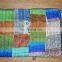 Recycled old silk saree patola kantha Quilt
