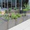 Large Modern Outdoor Rectangular Stainless Steel Planter