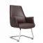 Modern full leather medium back aluminum alloy foot office chair