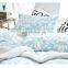 i@home bedding linen 100% cotton modern bed sets linen sheets duvet cover with leaves delicate pattern for living room