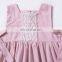 2019 summer Girls lae ruffle Dresses kids pink princess bow vest dress