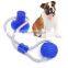 Multifunction Cleaning Teeth Safe Dog Play Pet Molar Bite Cat Suction Cup Toy with TPR Ball