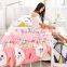 OEM wholesale Flannel ultra lovely rabbit pattern soft  Fleece blanket