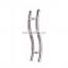 S shape Stainless Steel Hardware Fittings Glass Luxury Door Handles Easy to Instal with 2 Holes