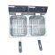 Restaurant double tank double basket machine frying potato stainless steel fryer machine