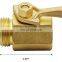 Irrigation brass female shut off hose connector valve
