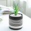 Retro Black Stripe Ceramic Vase Flower Arrangement Decoration For Living Room Model Room