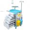 Factory Price Hospital  clinic cart movable  medicine transfusion anesthesia  ABS emergency  trolley