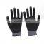 15G Snug Fitting Knit Nylon Spandex Stealth Vapor Micro Micropore Foam Nitrile Coating Gloves Oil Waterproof Safety Work Gloves