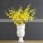 Modern creative pure white home decor european ceramic flower vase with 3D face