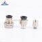 PC Type Quick Connect Air cylinder Pipe Pneumatic Straight Hose Brass Joint Connector One Connect Air Black Pneumatic Fitting