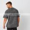 2021 Wholesale Men High Quality Custom Design black  Acid Wash Tshirt