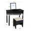 Mirror Makeup Dressing Table Writing Desk with 2 Drawers