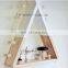 Colorful wooden floating triangle style wall shelf