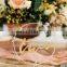 Round Wedding Signs Acrylic Table Numbers with Holder Stand with Gold Number