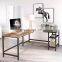 new simple L shaped desk gaming table home office tables wooden metal workstation computer modern office desks with host rack