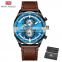 Mini Focus MF0202G Sport Men Quartz Watch Analog Chronograph Water Resistant Fashion Leather Mens Wrist Watches Luxury