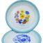 Colorful enamel round tray with spraying decoration