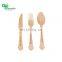 Biodegradable Disposable Wooden Flatware Fork Knife Dinnerware Weddings Wooden Spoon Knife Forks Set For Fast Food