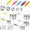 Stainless Steel Measuring Cups and Spoons Set, 10-Piece Measuring Spoons and Cups With Colored Soft Silicone Handles - Complete
