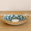 Best Price Set Of 3 Round Rattan tray With Ceramic New Arrival Serving Tray for Table Handwoven Basket Cheap Wholesale
