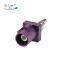 RF coaxial connector FAKRA Male connector with thread D type purple