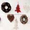 Decorative Cafe craft heart shape wood wicker weave pendant