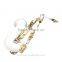 Popular cheap white alto saxophone curved soprano Sax