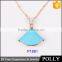 2015 Latest Design 18K Gold Agate Pendant Neckalce for Women