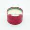 Red Scented Travel Tin Candle/Aromatic metal tin candle and metal lid