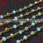 $4/meter by Trade Assurance- gemstone beaded rosary chain stone sterling rosary chain wire wrapped beaded chain