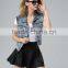 Wholesale New Design Latest lady Outdoor Denim Vest From China Factory